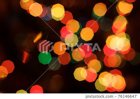 Christmas blurred background with colorful festive lights. 76146647