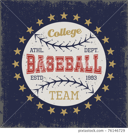 Baseball Colored Print 76146729