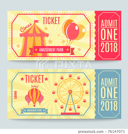 Amusement Park Tickets Set Amusement Park Tickets Set 76147071