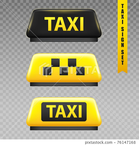 Taxi Sign Transparent Set 76147168