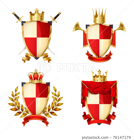 Heraldic Shields Set Heraldic Shields Set 76147179