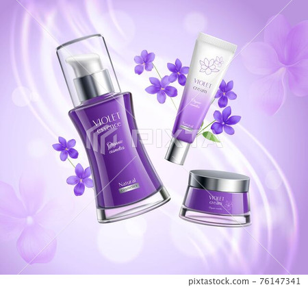 Cosmetics Product Realistic Composition Poster 76147341