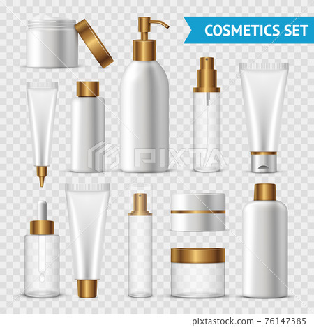 Transparent Cosmetics Icon Set 76147385