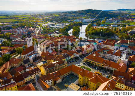 Czech town Pisek in South Bohemia 76148319