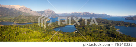 Lakes Nahuel Huapi and mountain Campanario 76148322