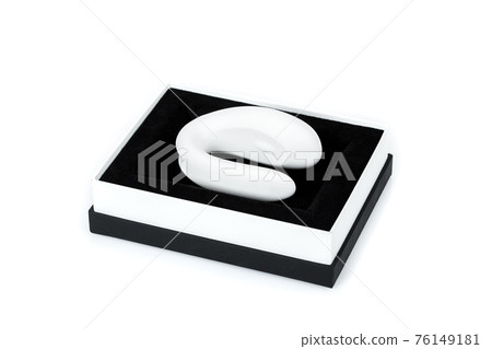 vibrator silicone white in black box intimate gift sex toy for couple, erotic object for adults isolated on white background, nobody. vibrator silicone white in black box intimate gift sex toy for couple, erotic object for adults isolated on white background, nobody. 76149181