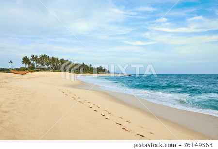Sri Lanka West Coast beach landscape. Sri Lanka West Coast beach landscape. 76149363