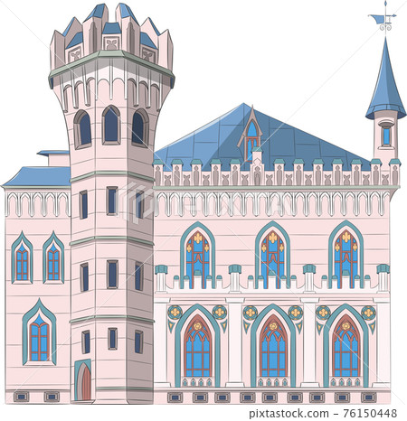 Riga. A beautiful old stone mansion of a small guild of artisans. 76150448