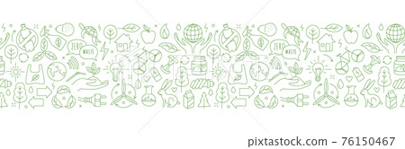 No plastic, go green, Zero waste. Reduce, reuse, refuse, Reycle 76150467