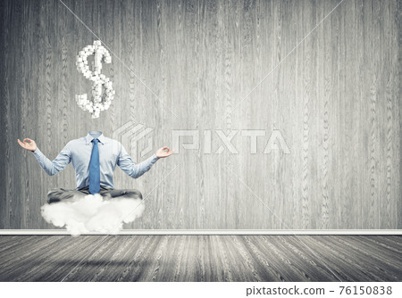 Headless meditating businessman Headless meditating businessman 76150838