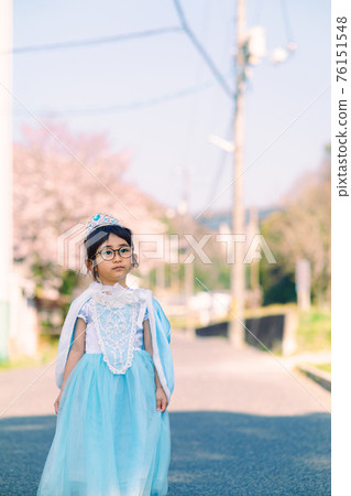 Girl Sakura portrait Girl Sakura portrait 76151548