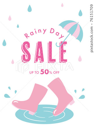 靴子和雨傘的背景材料 76151709