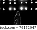 Fashion Show, Catwalk Runway Event, Fashion Week themed photograph. Models walking fashion show finale. 76152047