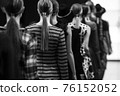 Fashion Show, Catwalk Runway Event, Fashion Week themed photograph. Models walking fashion show finale. 76152052