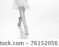 Fashion Show, Catwalk Runway Event, Fashion Week themed photograph. Models walking fashion show finale. 76152056
