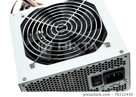 server power supply close-up top view on isolated background server power supply close-up top view on isolated background 76152430