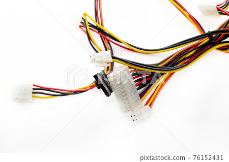 motherboard power flex cable multicolored on isolated white background 76152431