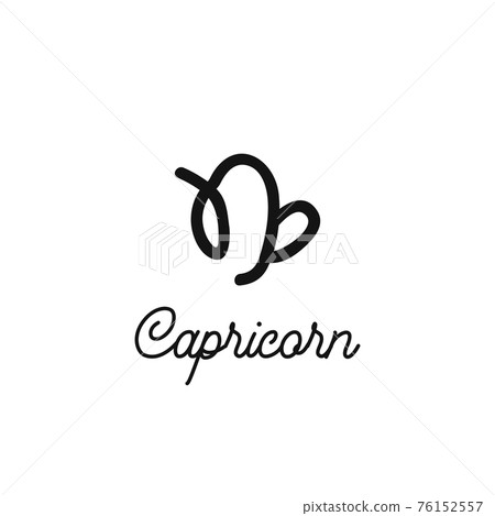 Zodiac sign traditional symbol, hand drawn with signature. Magical ancient mystical symbol 76152557