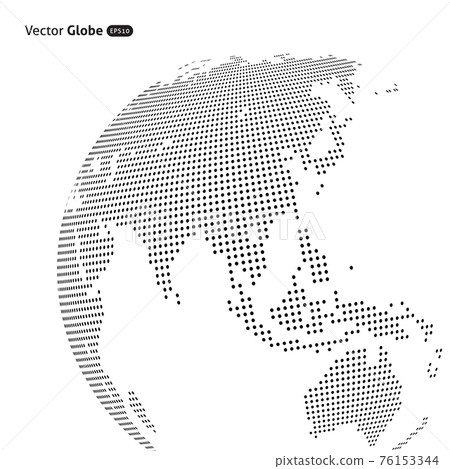 Vector abstract dotted globe Vector abstract dotted globe 76153344