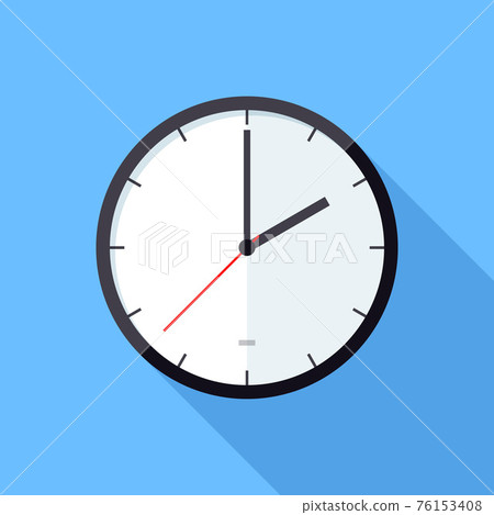 Clock icon. Flat Design vector icon 76153408