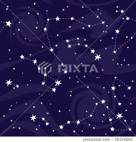 Seamless pattern of constellations on black background Seamless pattern of constellations on black background 76154005