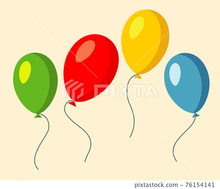Set of four colorful baloons illustration Set of four colorful baloons illustration 76154141