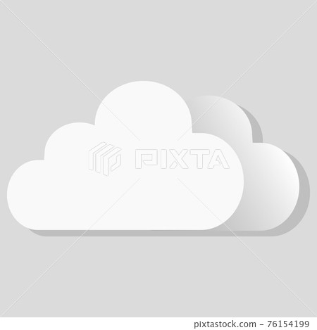 Isolated vector object weather icon cloudy Isolated vector object weather icon cloudy 76154199