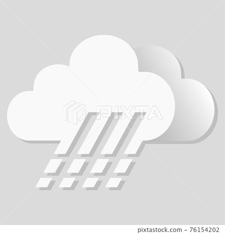 Isolated vector object weather icon cloudy rainny Isolated vector object weather icon cloudy rainny 76154202