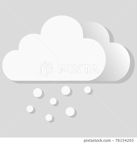 Isolated vector object weather icon snow Isolated vector object weather icon snow 76154203