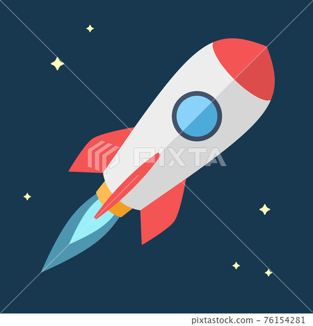 Simple Flying rocket, spaceship 76154281