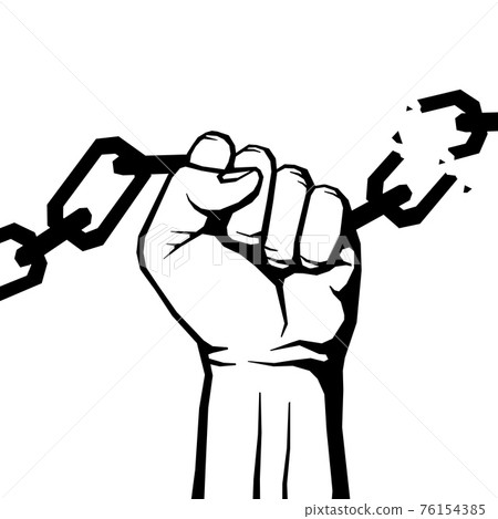 Breaking chain protest, rebel poster 76154385