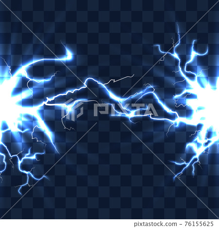 Electrical discharge with lightning beam... - Stock Illustration ...