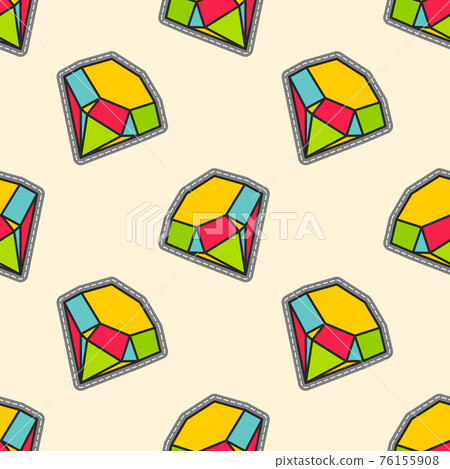 Colorful diamonds patch seamless pattern 76155908