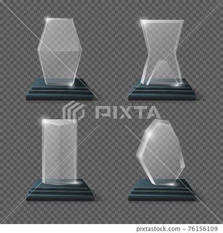 Crystal glass trophy winning business awards set Crystal glass trophy winning business awards set 76156109