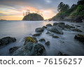 Sunset at a Rocky Beach, Northern California Coast 76156257