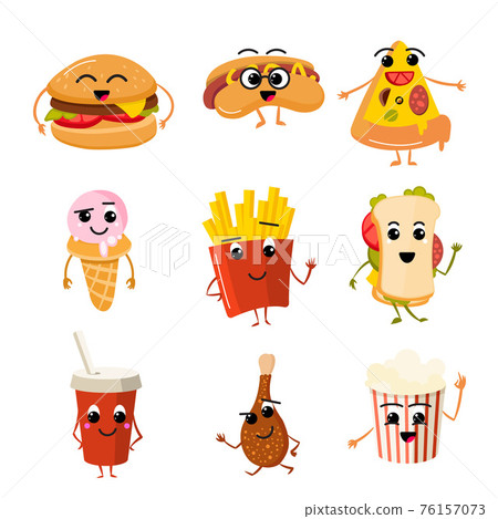 Funny fast food characters 76157073