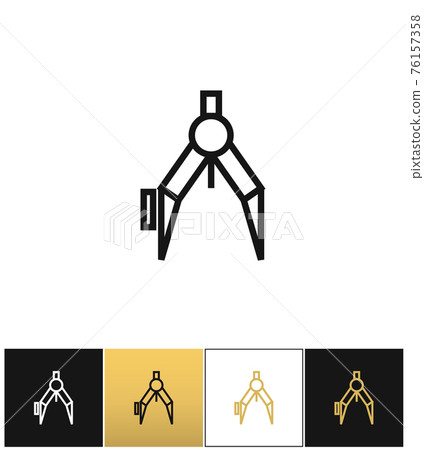 Compass or architect compasses icon 76157358