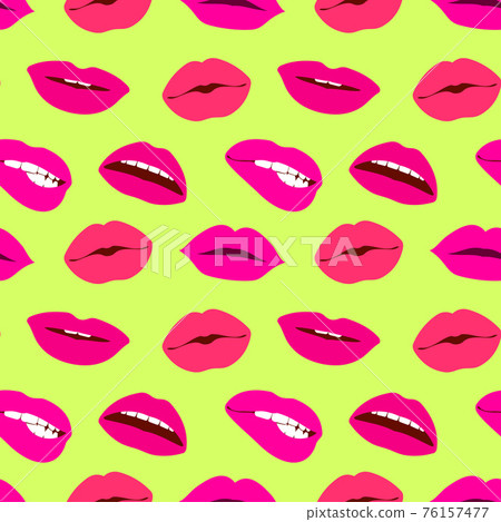 Woman lips bright seamless pattern 76157477