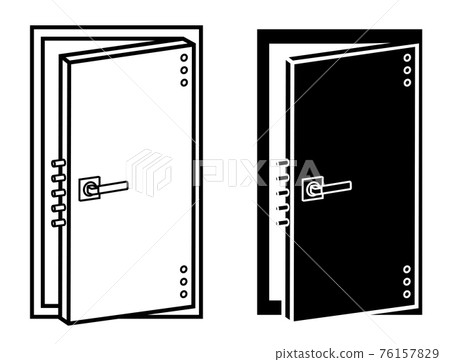 open reliable door icon of bomb shelter or bank. Safe storage and shelter. Highest level of security. Vector open reliable door icon of bomb shelter or bank. Safe storage and shelter. Highest level of security. Vector 76157829