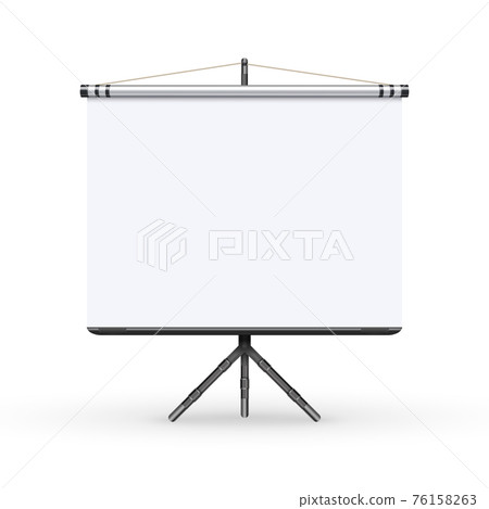 White board presentation conference meeting screen with tripod illustration 76158263