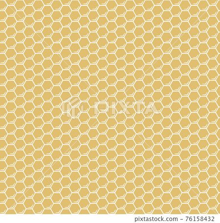 Yellow honeycomb hexagons seamless pattern Yellow honeycomb hexagons seamless pattern 76158432