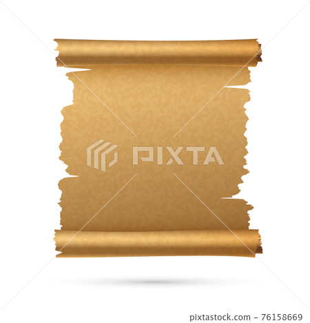 Realistic vertical paper ancient scroll 76158669