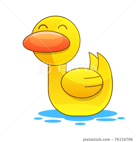 Cute duck cartoon vector on white background Cute duck cartoon vector on white background 76158706