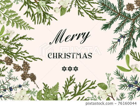 Floral horizontal green frame. Floral horizontal green frame. 76160044