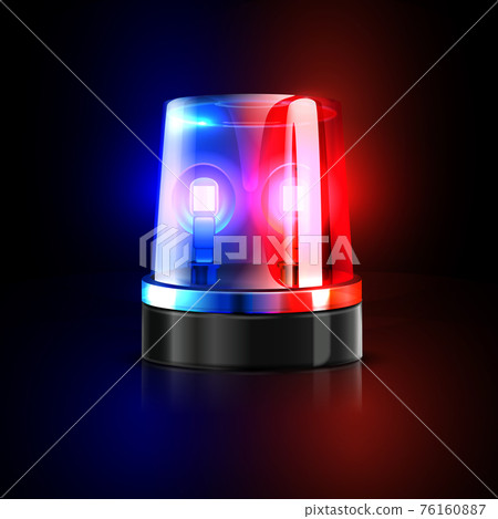 Emergency flashing police siren illustration Emergency flashing police siren illustration 76160887