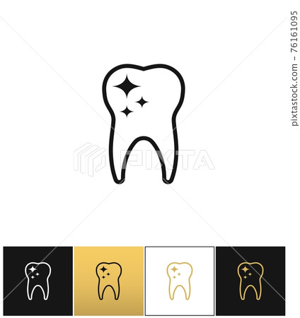 Tooth care and dental cleaning icon Tooth care and dental cleaning icon 76161095