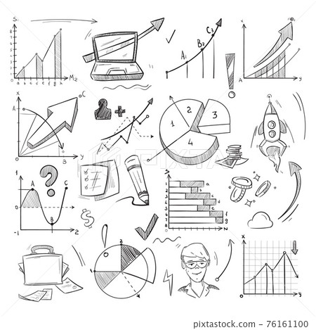 Business idea, creative startup, financial investment sketch, doodle, hand drawn infographic elements Business idea, creative startup, financial investment sketch, doodle, hand drawn infographic elements 76161100