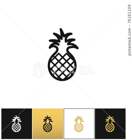 Pineapple sweet exotic dessert icon Pineapple sweet exotic dessert icon 76161109