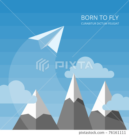 background with paper airplanes 76161111