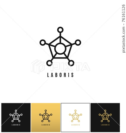 Connection molecule logo or digital science icon Connection molecule logo or digital science icon 76161126